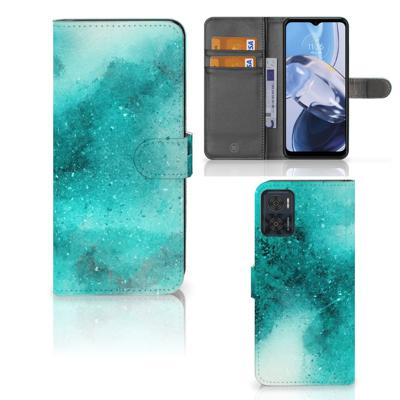 Hoesje Motorola Moto E22 | E22i Painting Blue | Portemonnee hoesje