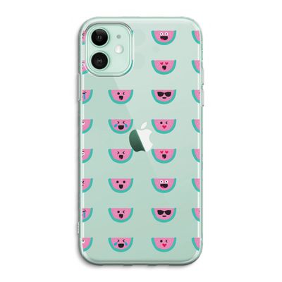 Smiley watermeloenprint: iPhone 11 Transparant Hoesje