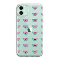 Smiley watermeloenprint: iPhone 11 Transparant Hoesje