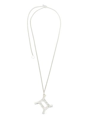 Jil Sander collier chaîne à pendentif zodiaque - Argent
