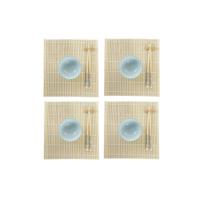 Sushi-set DKD Home Decor 14,5 x 14,5 x 31 cm Blauw Wit Keramiek Orientaals (16 Onderdelen)