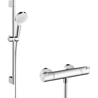 Hansgrohe Ecostat 1001cl thermostaat met stang 65cmm crometta vario handdouche wit chroom 27812400