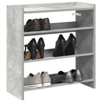 Schoenenrek 60x25x62 cm bewerkt hout betongrijs