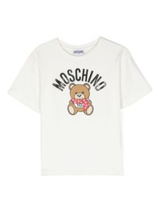 Moschino Kids t-shirt à logo imprimé Teddy Bear - Blanc