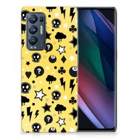 Silicone Back Case OPPO Find X3 Neo Punk Geel - thumbnail