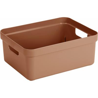 Sunware opbergbox Sigma Home - kunststof - 24 liter - terra - opberg dozen/bakken