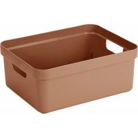 Sunware opbergbox Sigma Home - kunststof - 24 liter - terra - opberg dozen/bakken Sunware opbergbox Sigma Home - kunststof - 24 liter - terra - opberg dozen/bakken