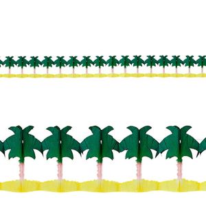 Tropische feest slingers met palmbomen 4 meter   -