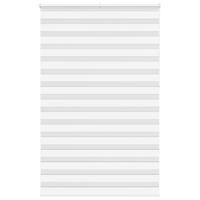 VidaXL Zebra rolgordijn 140x230 cm stofbreedte 135,9cm polyester wit
