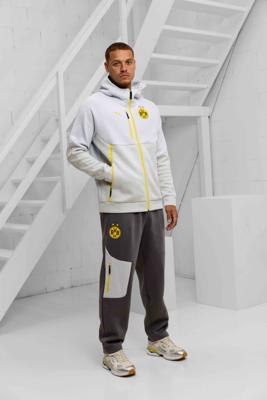 Borussia Dortmund PumaTech Trainingspak Senior 2025/2026 - Maat S - Kleur: DonkergrijsLichtgrijsGeel | Soccerfanshop