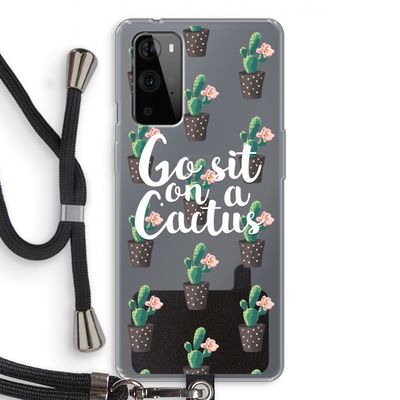 Cactus quote: OnePlus 9 Pro Transparant Hoesje met koord
