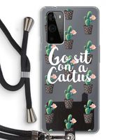 Cactus quote: OnePlus 9 Pro Transparant Hoesje met koord