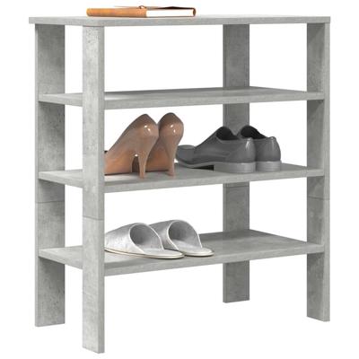 Schoenenrek 61x32x70 cm bewerkt hout betongrijs