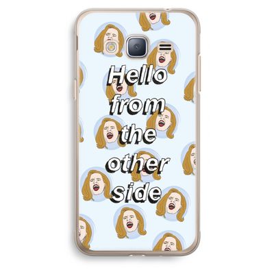 Hello: Samsung Galaxy J3 (2016) Transparant Hoesje