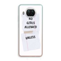 No Girls Allowed Unless: Xiaomi Mi 10T Lite 5G Transparant Hoesje