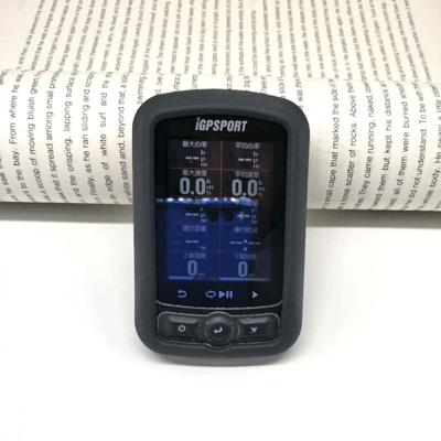 Fiets code tabel schokbestendig silicone kleurrijke beschermende case voor iGPSPORT 618 host niet inbegrepen (zwart)