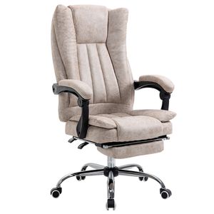 Vinsetto kantoorstoel draaistoel met ligfunctie voetensteun bureaustoel hoogteverstelling zitting stoel bureaustoel microvezel kunststof metaal nylon