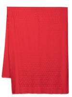 Valentino Garavani écharpe frangée à motif monogrammé - Rouge