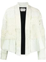 Greg Lauren veste en laine à design patchwork - Vert - thumbnail