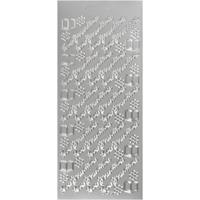 Stickers, konfirmation, zilver, 1 vel