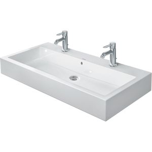 Duravit Vero Wastafel - 100x47 cm - 2 kraangaten - overloop - wit 0454100024