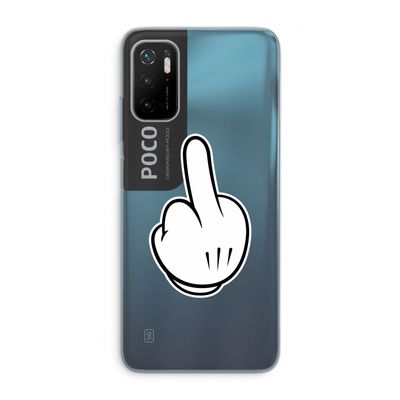 Middle finger black: Xiaomi Poco M3 Pro 5G Transparant Hoesje