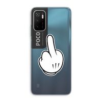 Middle finger black: Xiaomi Poco M3 Pro 5G Transparant Hoesje