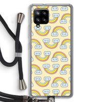 Regenboog: Samsung Galaxy A42 5G Transparant Hoesje met koord