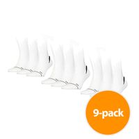 Calvin Klein Sokken Footie High Cut Dames Wit 9-Pack-One size