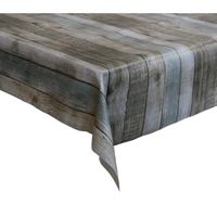 Tafelzeil/tafelkleed lange houten planken print 140 x 180 cm   - - thumbnail
