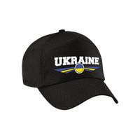 Oekraine / Ukraine landen pet / baseball cap zwart voor volwassenen   -