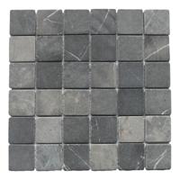 Stabigo Parquet 5x5 Gray Tumble mozaiek 30x30 cm grijs mat - thumbnail