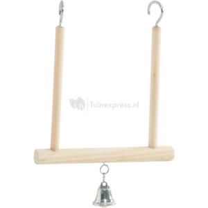 Houten schommel met bel
