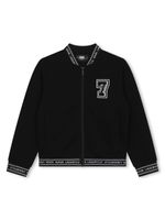 Karl Lagerfeld Kids veste bomber à logo imprimé - Noir