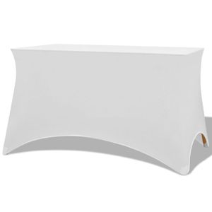 VidaXL Tafelhoes stretch wit 120x60,5x74 cm 2 st