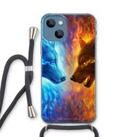 Fire & Ice: iPhone 13 mini Transparant Hoesje met koord Fire & Ice: iPhone 13 mini Transparant Hoesje met koord
