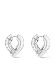 Tabayer boucles d'oreilles serties de diamants - Argent