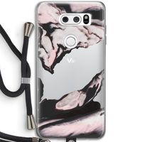 Roze stroom: LG V30 Transparant Hoesje met koord