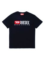 Diesel Kids t-shirt en coton à effet usé - Noir - thumbnail