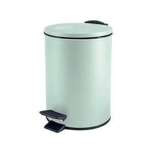 Spirella Pedaalemmer Cannes - mintgroen - 3 liter - metaal - L17 x H25 cm - soft-close - toilet/badkamer   -