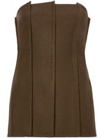 Proenza Schouler haut-bustier Corinne en sergé - Marron