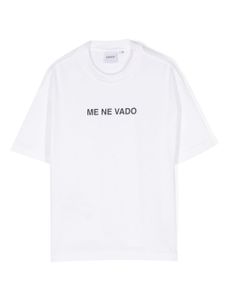 Aspesi Kids t-shirt en coton à slogan imprimé - Blanc