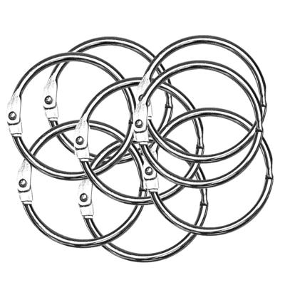 Rayher hobby materialen Sleutelringen/boekringen - 100x stuks - met opening - 25 mm