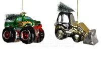 Kerstornament Monstertruck of Shovel Assorti 1st