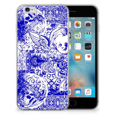 Silicone Back Case Apple iPhone 6 | 6s Angel Skull Blauw