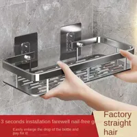 Zelfklevende Badkamerplank - Aluminium Shampoo Rek | Zonder Boren