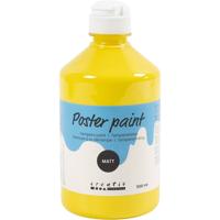 Creativ Company Tempera verf mat, geel, 500 ml/ 1 fles