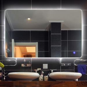 Badkamerspiegel Aspen | 120x70 cm | Rechthoekig | Directe LED verlichting | Touch button | Met verwarming