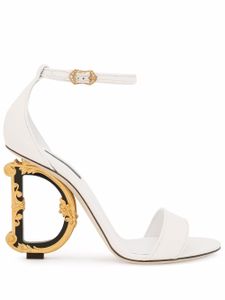 Dolce & Gabbana sandales Baroque DG 105 mm en cuir - Blanc