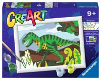Ravensburger creart schilderen op nummer - dwalende dinosaurus